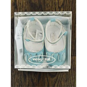 NEW Mayoral Baby 5-7 Mos (17) Ruffled Mary Jane Shoes AS IS